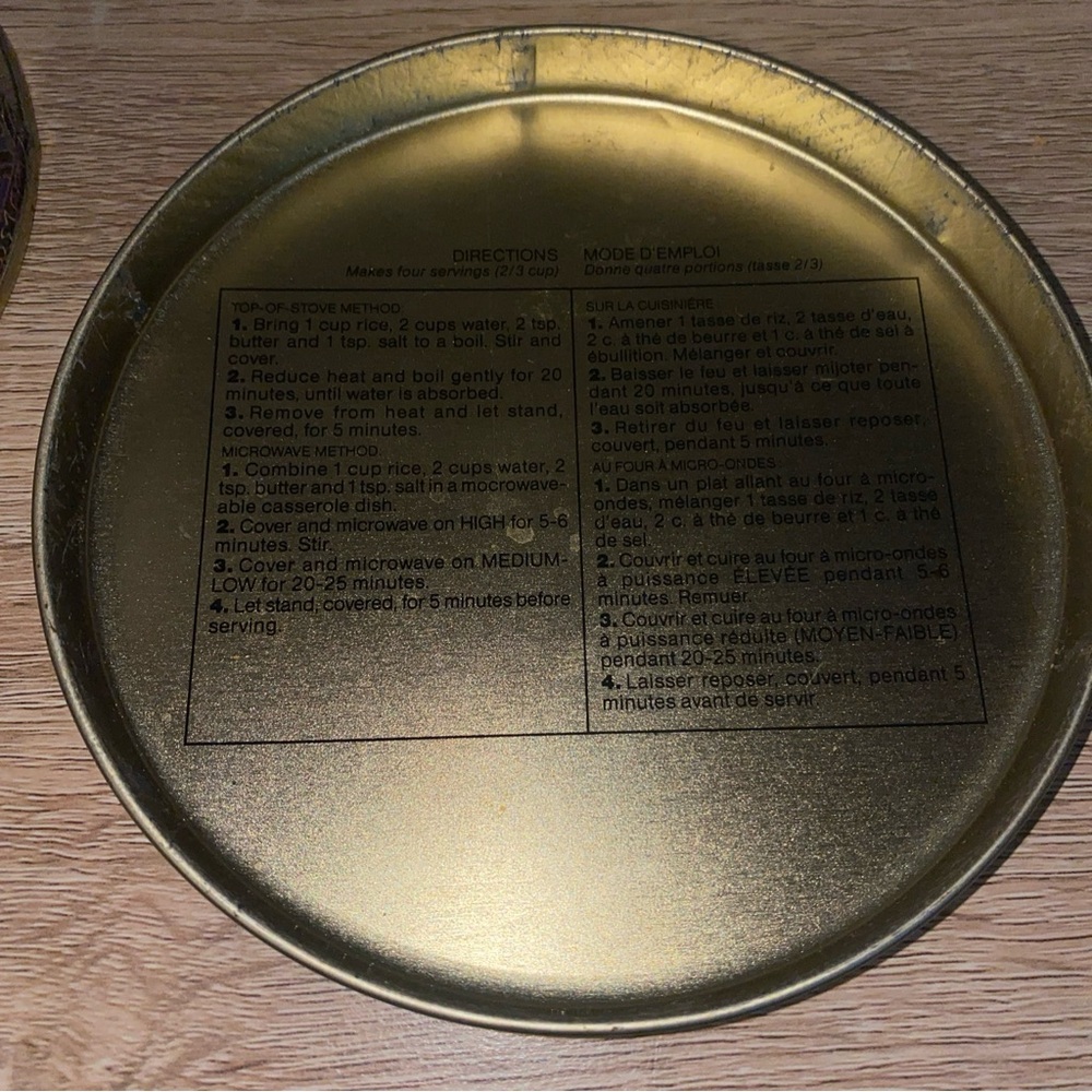 Vintage 1987 Uncle Ben’s Rice Tin Canister Kitchen Decor 7.25” Farmhouse Cottage - Picture 9 of 9